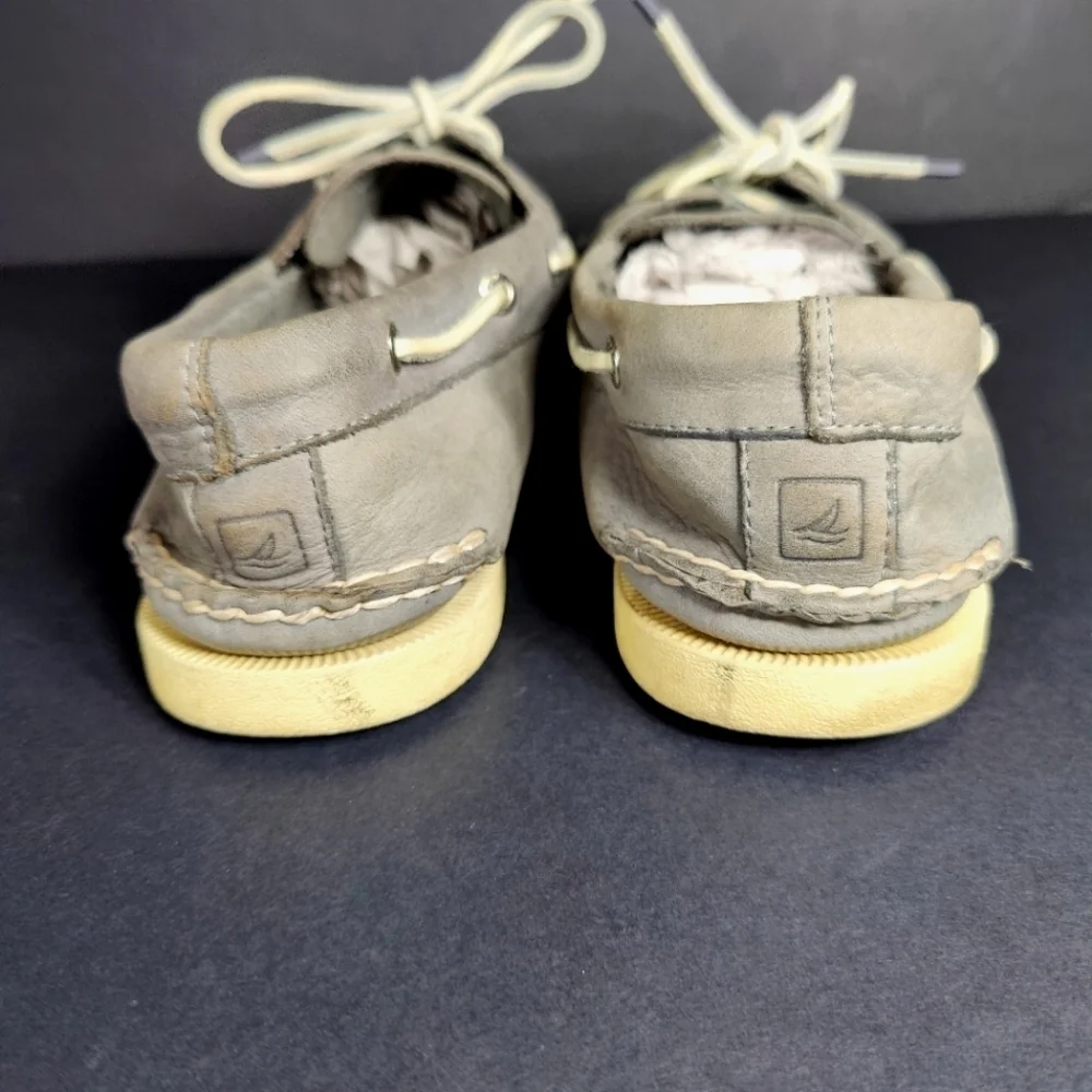 Sperry Original Gray Top Sider Boat Leather Lace Up Casual Men's Shoe Size 11M